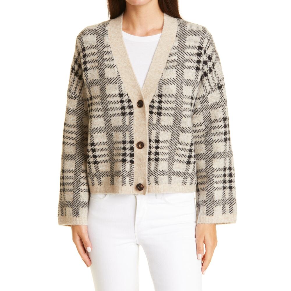 Rails 'Reese' Beige Plaid Cardigan Size S